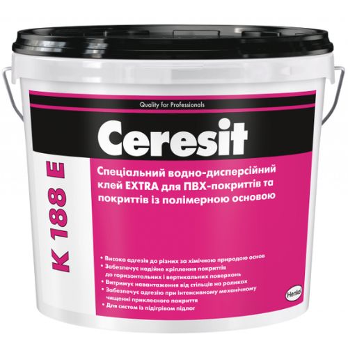CERESIT K 188 E Клей для ПВХ и каучуковых покрытий, 12 кг