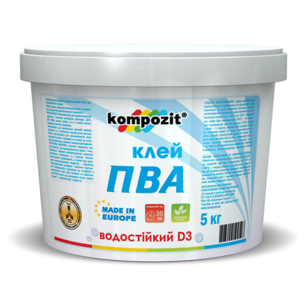 Клей ПВА D-3 KOMPOZIT, 1 кг 