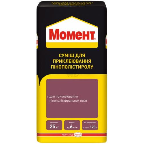 Момент смесь для приклеивания пенополистерола, 25 кг