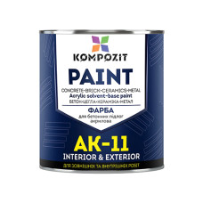 Краска акриловая для бетонных полов АК-11 Kompozit 2.8 кг белая