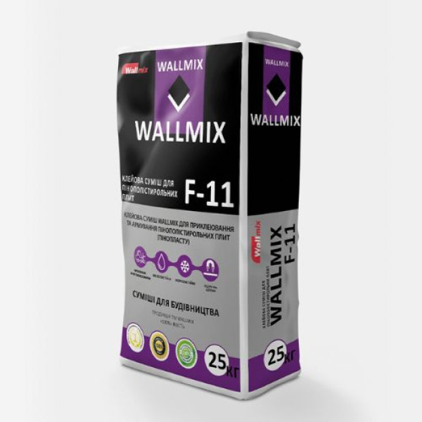 Wallmix F-11 Клей для приклеивания и армировки пенополистирольных плит, 25 кг