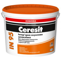 CERESIT IN-95 Акриловая шпатлевка для внутренних работ, 15л.