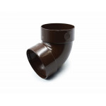 Отвод трубы двухмуфтовый 67° RainWay 100мм коричневый