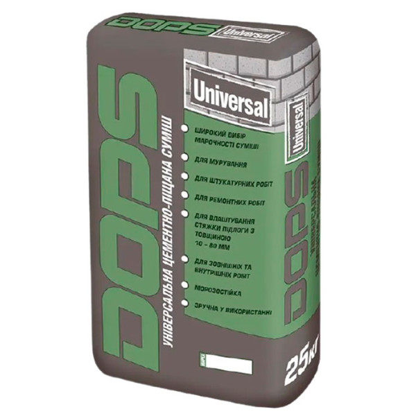 DOPS Universal универсальная цементно-песчаная смесь 25 кг.