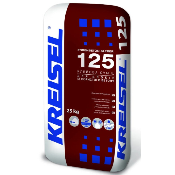 Kreisel 125 суміш для кладки блоків пористого бетону 25 кг.