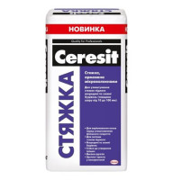 Стяжка Ceresit армированная микроволокнами (толщина слоя от 10 до 100 мм), 25кг