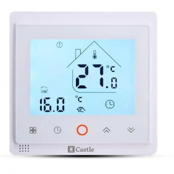 Терморегулятор с управлением по WiFi Castle AC603H (Белый)