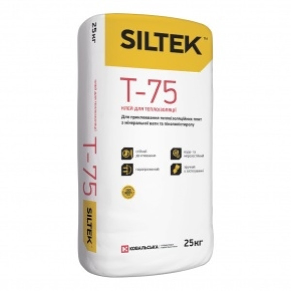 SILTEK Т-75 клей для минеральной ваты и пенополистирола, 25кг.