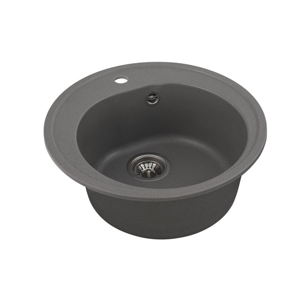 Гранітна мийка для кухні Platinum 510 LUNA матова Сірий мусон