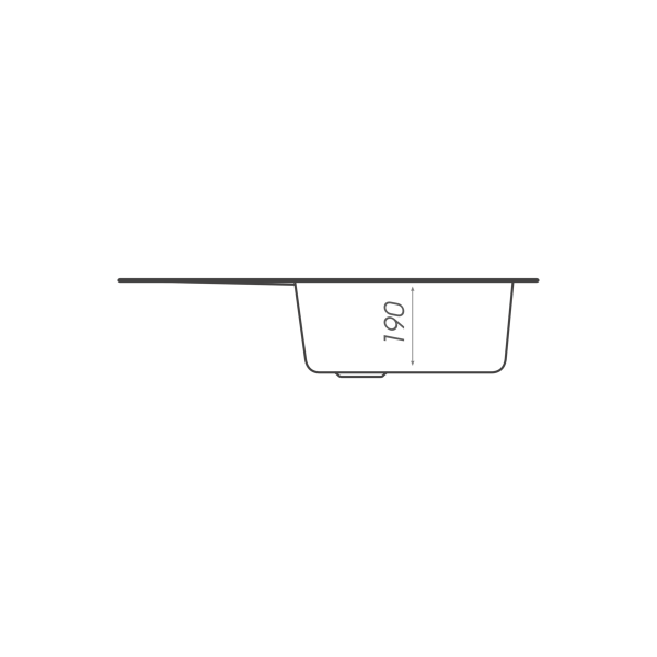 Гранітна мийка для кухні Platinum 7750 LIRA матова Чорний металік