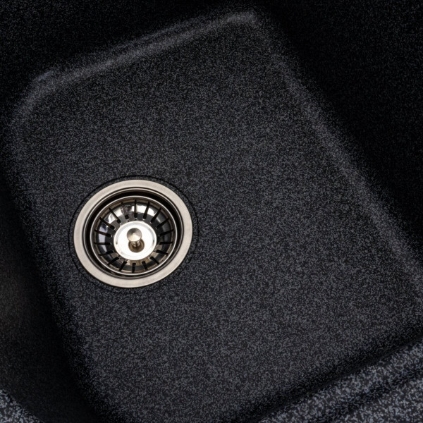 Гранітна мийка для кухні Platinum 7950 Equatoria матовий Графіт