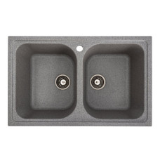 Гранітна мийка для кухні Platinum 7950 Equatoria матовий Сірий