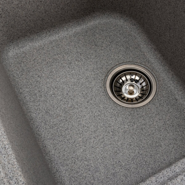 Гранітна мийка для кухні Platinum 7950 Equatoria матовий Сірий