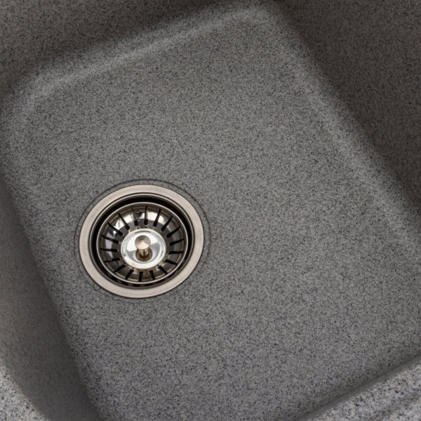 Гранітна мийка для кухні Platinum 7950 Equatoria матовий Сірий
