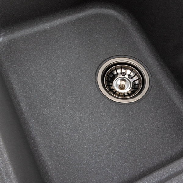 Гранітна мийка для кухні Platinum 7950 Equatoria матовий Сірий мусон