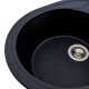 Гранітна мийка для кухні Platinum 5847 ONYX матова (чорний металік)
