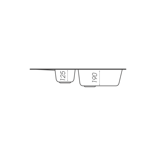 Гранітна мийка для кухні Platinum 7850W TOSKANA матова Антрацит