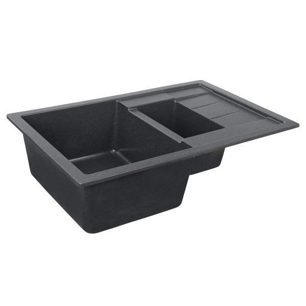 Гранітна мийка для кухні Platinum 7850W TOSKANA матова Антрацит