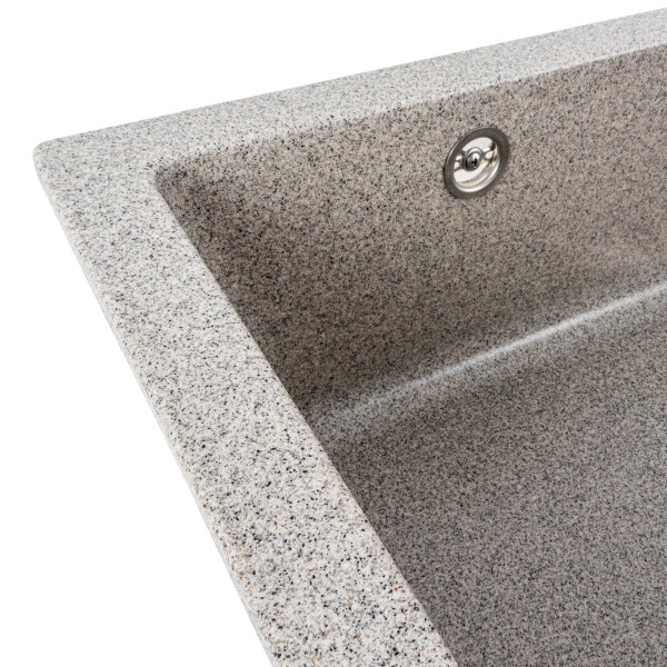 Гранітна мийка для кухні Platinum 7945 Paruana матова Сіра