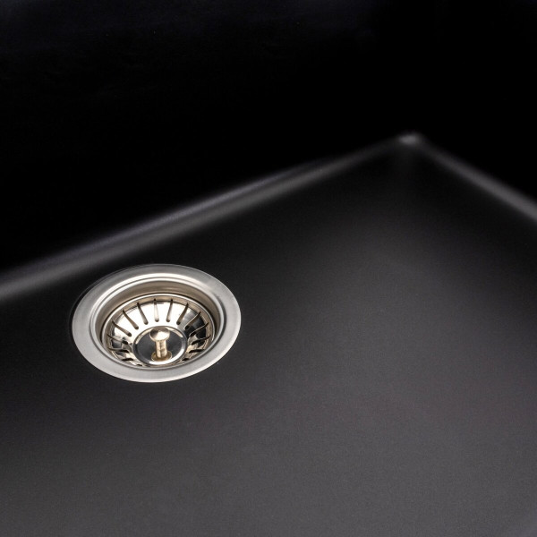 Гранітна мийка для кухні Platinum 7945 Paruana матова Чорна