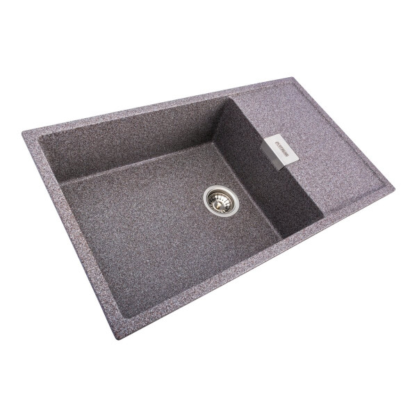 Гранітна мийка для кухні Platinum 8650 DIAMOND матова (мікс)