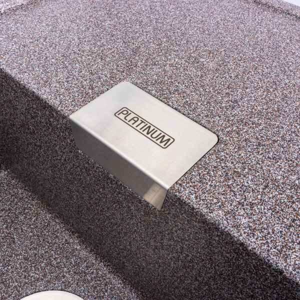 Гранітна мийка для кухні Platinum 8650 DIAMOND матова (мікс)