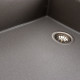 Гранітна мийка для кухні Platinum 8650 DIAMOND матова (сірий мусон)