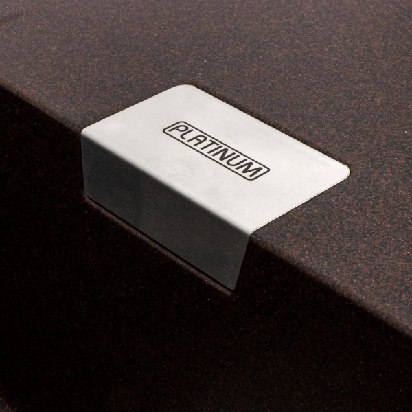 Гранітна мийка для кухні Platinum 8650 DIAMOND матова Шоколад