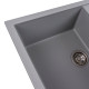 Гранітна мийка для кухні Platinum 7950 Selena матова Сірий металік