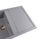 Гранітна мийка для кухні Platinum 7950 Selena матова Сірий металік