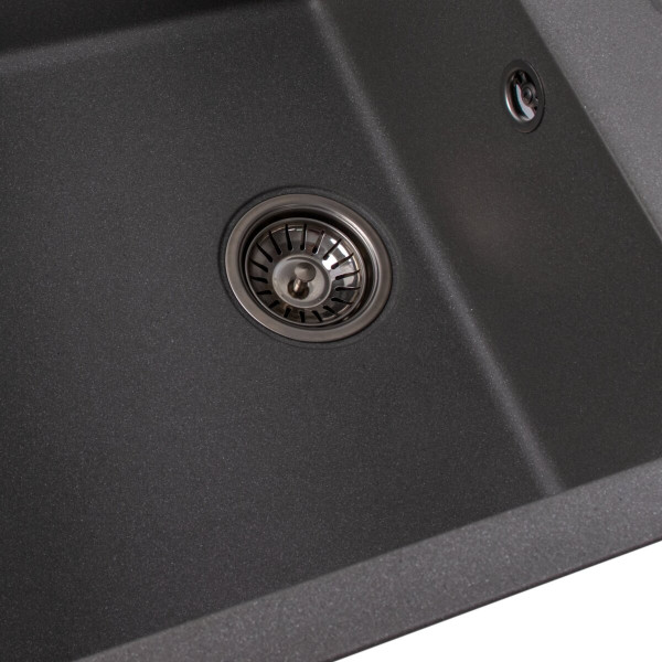 Гранітна мийка для кухні Platinum 7950 Selena матова Сірий мусон