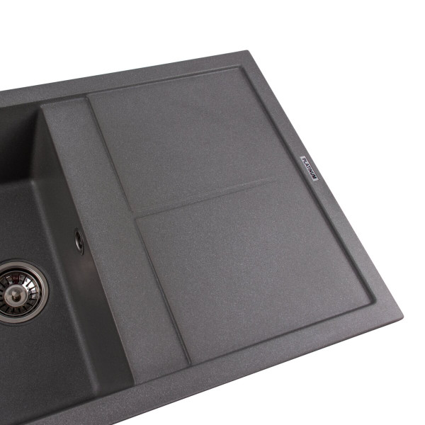 Гранітна мийка для кухні Platinum 7950 Selena матова Сірий мусон