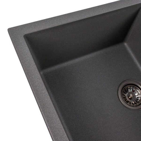 Гранітна мийка для кухні Platinum 7950 Selena матова Сірий мусон