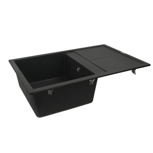 Гранітна мийка для кухні Platinum 7950 Selena матова Чорна