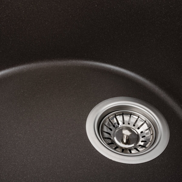 Гранітна мийка для кухні Platinum 5847 ONYX матова Темна скеля