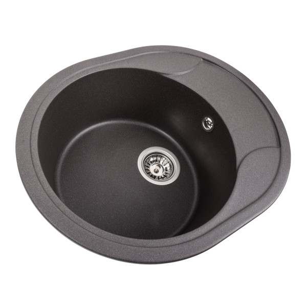 Гранітна мийка для кухні Platinum 5847 ONYX матовий Гренадін