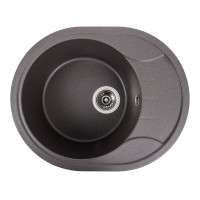 Гранітна мийка для кухні Platinum 5847 ONYX матовий Гренадін