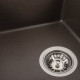 Гранітна мийка для кухні Platinum 5851 ARIA матова Темна скеля