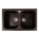 Гранітна мийка для кухні Platinum 7950 Equatoria матовий Темна скеля