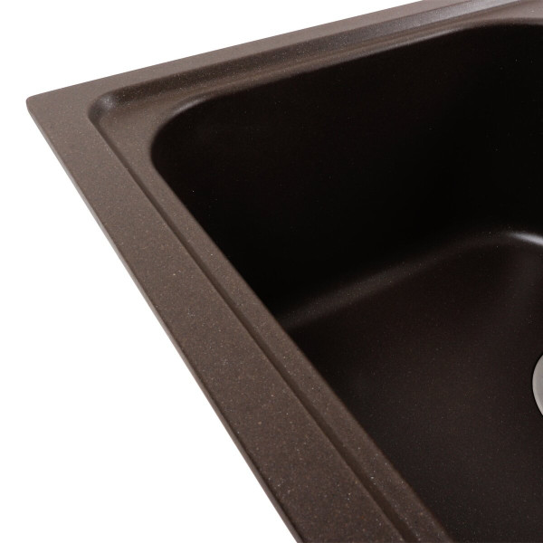 Гранітна мийка для кухні Platinum 7950 Equatoria матовий Темна скеля