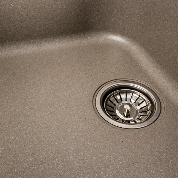 Гранітна мийка для кухні Platinum 7950 Equatoria матовий Титан