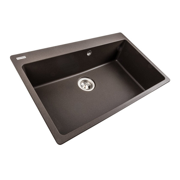 Гранітна мийка для кухні Platinum 7850 Bogema матова Темна скеля