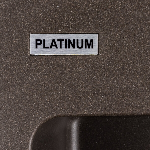 Гранітна мийка для кухні Platinum 7850 Bogema матова Темна скеля