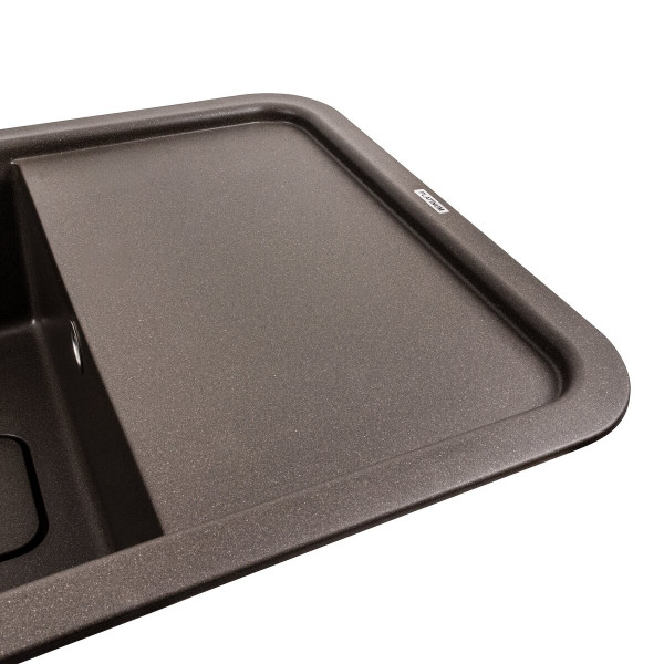 Гранітна мийка для кухні Platinum 7850 CUBE матова Темна скеля