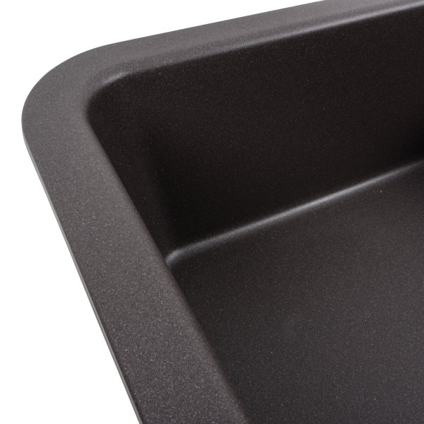 Гранітна мийка для кухні Platinum 7850 CUBE матовий Гренадін