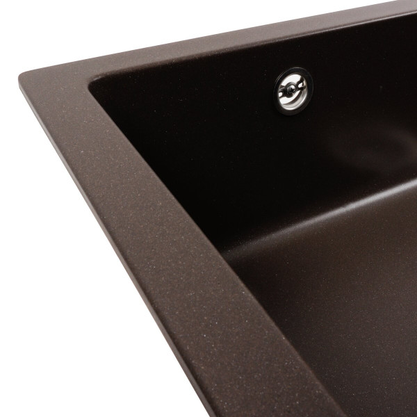 Гранітна мийка для кухні Platinum 7945 Paruana матова Темна скеля