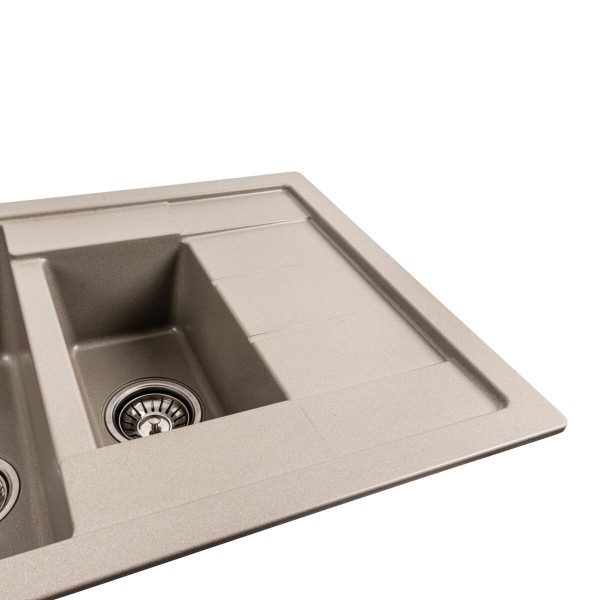 Гранітна мийка для кухні Platinum 7850W TOSKANA матовий Титан