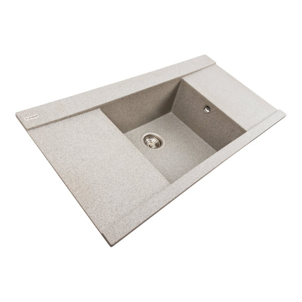 Гранітна мийка для кухні Platinum 9651 ATLAS матовий Сірий