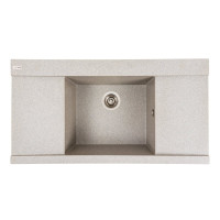 Гранітна мийка для кухні Platinum 9651 ATLAS матовий Сірий