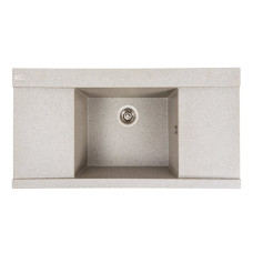 Гранітна мийка для кухні Platinum 9651 ATLAS матовий Сірий